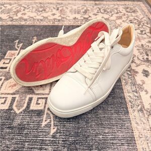 Christian Louboutin White Sneakers with Red Sole